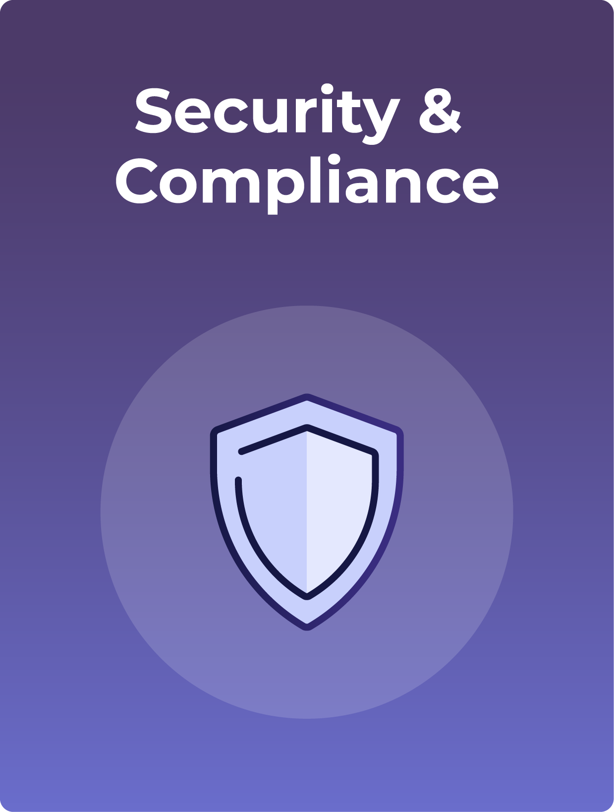 security and compliance with shield icon